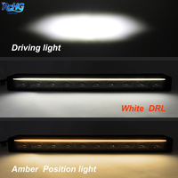 Barre lumineuse LED super brillante, nouvelle génération, blanc ambre, position, simple rangée, tout-terrain, homologuée E, 12V 24V, barre lumineuse LED pour voiture, 4x4 pour camion