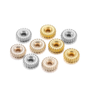 Perles entretoises pour bracelets 8 mm CCB plaqué or rhodié pour la fabrication de bijoux (bracelets et joncs) - Product Image 5