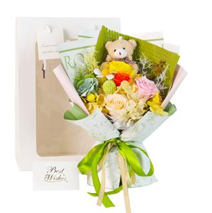 Regalo de San Valentín, ramo de rosas de jabón de alta gama para niñas, oso de flores de imitación, ramo grande - Product Image 6