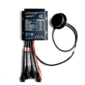 MPPT güneş şarj regülatörü Bluetooth 3.2V 3.7V güneş sokak işık PV şarj regülatörü IP67 30A mikrodalga sensörü ile