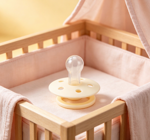 Stilvoller Kirsch-Nippel Elastischer BPA-freier Umweltfreundlicher Lebensmittelechter Silikon-Kürbisförmiger Karomuster Baby-Beißring-Schnuller - Product Image 3
