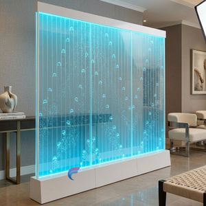 Panneau de séparation de pièce moderne en acrylique avec bulles d'eau, éclairage LED et design translucide pour la décoration intérieure - Product Image 1