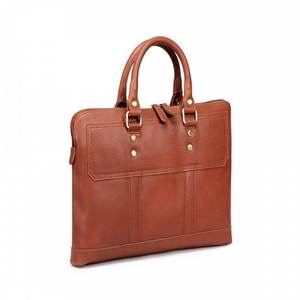 Durable 100 % Leather <b>Laptop</b> <b>Bag</b> <b>14</b> Inch with Multiple Pockets Comfortable Handle & Strap <b>Laptop</b> <b>Bags</b> - Product Image 2