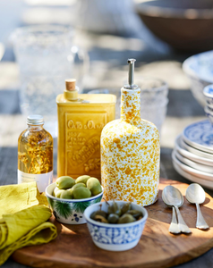 Contenant à huile coloré élégant, texte gravé personnalisé, cruche à huile en céramique avec bouchon, créant une belle pièce d'exposition pour la cuisine - Product Image 6