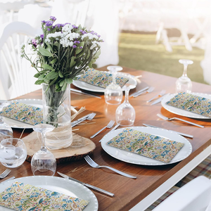 Serviettes de table personnalisées modernes à motifs floraux, serviettes de toilette jetables en papier pour <span class=keywords><strong>salle</strong></span> de bain, anniversaire, mariage, fête, vente chaude - Product Image 1