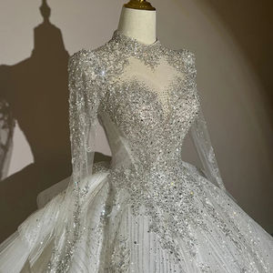 S0407T 2024 Vestido de Novia de Lujo Estilo Bohemio con Silueta en A y Decoración de Encaje, Elegante y de Alta Costura - Product Image 1