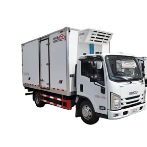 Mini furgoneta refrigeradora diésel de 3-5 toneladas, ISU-ZU, para comida, congelador, camión, en ghana