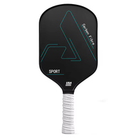 Spin 4.92 pouces noir poignée courte 0.63 pouces d'épaisseur Toray T700 pagaie de pickleball en fibre de carbone