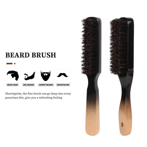 Cepillo y Peine de Madera para Barba con Cerdas de Jabalí y Cepillo para Cabello para Hombres, con Logotipo Personalizado, Gran Venta - Product Image 2