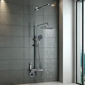 Set di rubinetti da bagno e doccia con Design grafico moderno KAWAL Set da bagno con pianoforte multifunzionale con massaggio antipioggia e Spray morbidi
