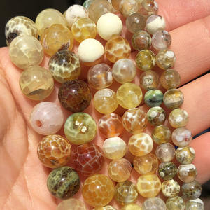 Cuentas de piedra de ónix de ágata de fuego marrón de 6/8/10MM al por mayor, redondas Lisas para hacer pulseras de joyería DIY - Product Image 5