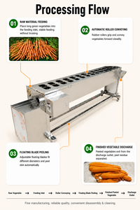 Máquina Peladora Automática Comercial de Raíces y Hortalizas: Peladora Automática de Yuca, Jengibre, Rábanos Rojos y <span class=keywords><strong>Nabo</strong></span> - Product Image 2