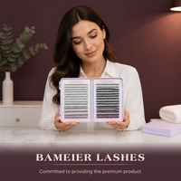 Cils préfabriqués avec logo personnalisé, prix d'usine, 10D-100D, courbure D, base pointue, extensions de cils individuelles avec boîte