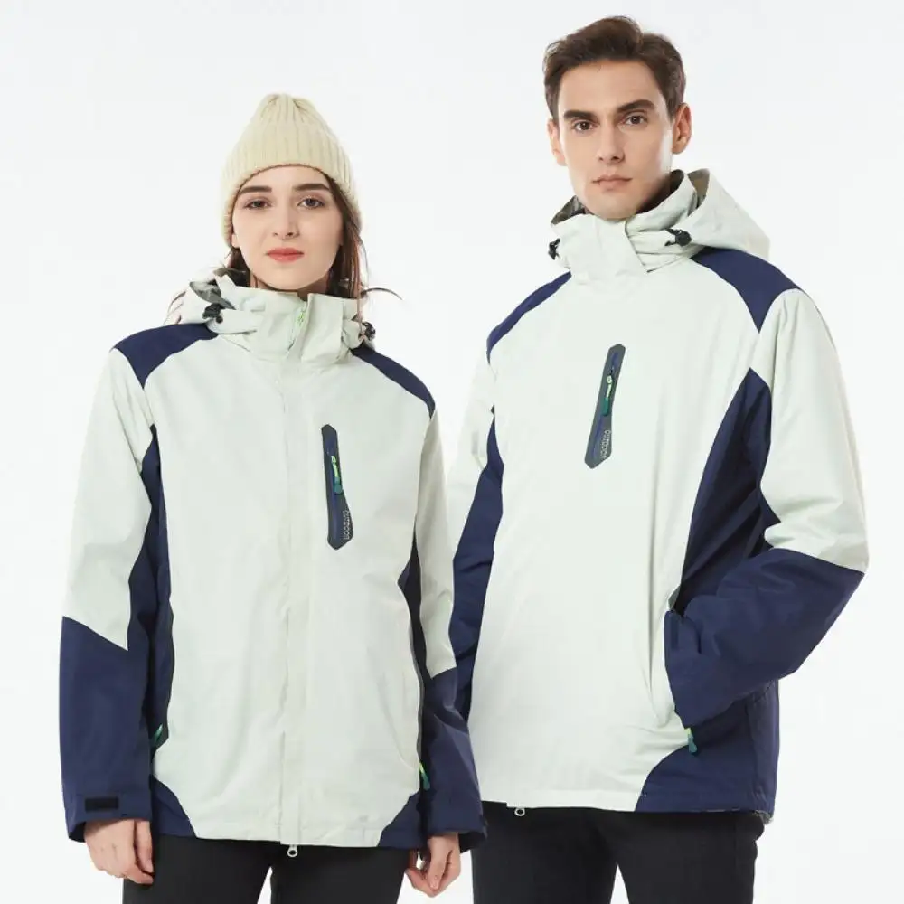 Özel ayrılabilir 2-piece yumuşak kabuk kış ceket rüzgar geçirmez su geçirmez açık ceketler spor kışlık ceketler erkekler kadınlar bayanlar için