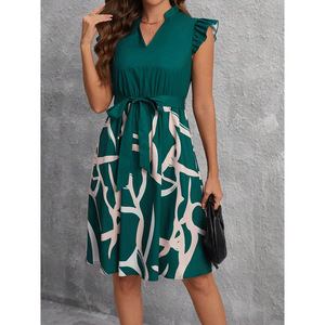 Robe décontractée sans manches à col rond et patchwork avec cœur rouge pour femmes de grande taille pour la Saint-Valentin et l'été - Product Image 6