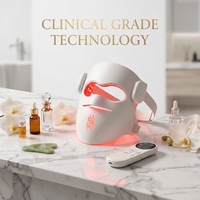 Masque LED sans fil 3D EYCO pour le visage et le cou avec 72 LED, thérapie photonique à lumière rouge 850 nm pour usage domestique