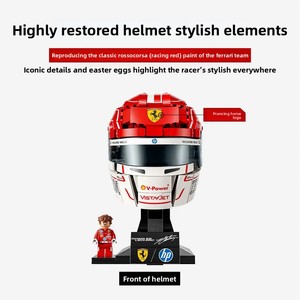 <span class=keywords><strong>Giocattolo</strong></span> da costruzione in ABS compatibile a livello internazionale, compatibile con mattoncini 43022, per casco Hamilton 43014, Leclerc, per età 14+ - Product Image 2
