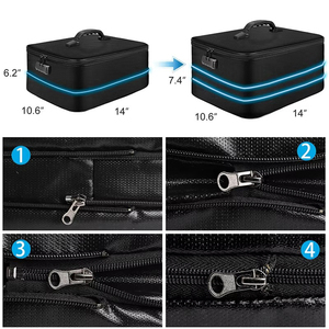 महत्वपूर्ण दस्तावेजों और प्रमाणपत्रों के घर के भंडारण के लिए वाटरप्रूफ और फायरप्रूफ पोर्टेबल ट्रैवल आयोजक लॉक फ़ाइल बैग - Product Image 5