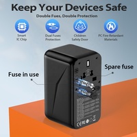 Worldplug uluslararası 120W GaN fiş adaptörü evrensel seyahat adaptörü duvar şarj telefon için