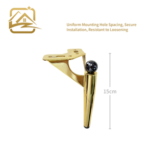 Modern Brass Furniture <b>Leg</b> 15cm L-Shape Table Foot <b>Replacement</b> Part Easy Installation Home Office Use - Product Image 1
