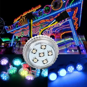 DC12V NEW Design Addressable Point Light Source 35mm 6Leds Led Pixel Module RGB Lights For Amusement Park Lights