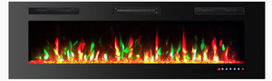 <span class=keywords><strong>Insert</strong></span> de <span class=keywords><strong>cheminée</strong></span> électrique à télécommande à flamme multicolore à led simulée avec chauffage pour le salon - Product Image 2