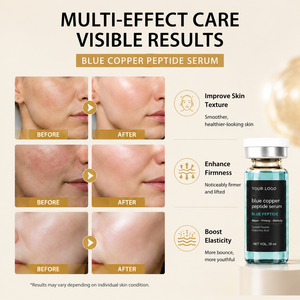 Private Label Blue Copper Peptide Premium <b>Serum</b> Healthy Glow Elastic Support Formula - Product Image 6