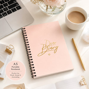 Cuaderno Espiral Dear Diary A5 con Logotipo Personalizado, 80 Hojas Rayadas, <span class=keywords><strong>Diario</strong></span> de Escritura para Mujeres, Regalo Personalizado para Registrar el Día a Día - Product Image 5