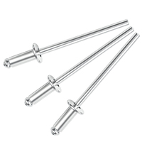 100 rivets aveugles industriels en aluminium de haute précision M2-M6, à tête dôme ouverte, finition lisse, résistants à la chaleur et anticorrosion