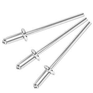 100Pcs Industrial High Precision Aluminum Blind <b>Rivets</b> M2-M6 Open End Dome Head Plain Finish Heat Resistant Anti-Corrosion - Product Image 1
