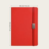 Personalisiertes A5 PU-Leder Notizbuch Hardcover Spiralbindung mit Gummiband Werbe-Logodruck für Geschäftszwecke