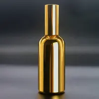 Fuyun מהיר חינם סיטונאי יוקרה ריק עגול 100ml הזזה זהב זכוכית למילוי בושם תרסיס משאבת בקבוקים