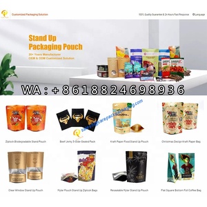 <span class=keywords><strong>Impression</strong></span> personnalisée avec boîte sacs en mylar emballage <span class=keywords><strong>de</strong></span> feuilles d'emballage sac en plastique PE vert pochette à fermeture éclair emballage <span class=keywords><strong>de</strong></span> collations - Product Image 5