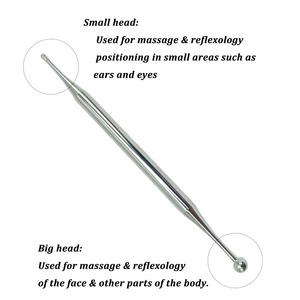 Sonde auriculaire en acier inoxydable 120 mm pour points d'acupuncture, outil de massage beauté pour le visage et le corps, relaxation musculaire/tirage des muscles du visage - Product Image 4