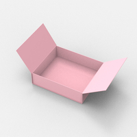 Coffret cadeau de luxe moderne coeur de fille rose pour bougie de parfum chaussettes et fourrure matériaux recyclés gaufrage rigide pliant mat laminage