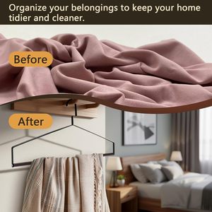 Custom Wardrobe Organization Wood Coat <b>Hanger</b> with Anti Slip Metal Hooks Heavy Duty Broad Shoulder Traceless Coat <b>Hanger</b> - Product Image 6