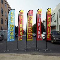 Drapeau Plume de Plage en Polyester, Impression Personnalisée, Conception Gratuite Non Incluse, pour Promotion, Célébration d'Ouverture, Publicité Extérieure