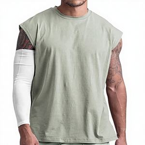 เสื้อกล้ามออกกำลังกายปี 2022 เสื้อกีฬาเพาะกายแบบไม่มีแขน สกรีนโลโก้ได้ เสื้อผ้ากีฬาผู้ชาย ผ้าฝ้าย ระบายอากาศ แห้งเร็ว - Product Image 1