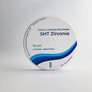 Vsmile SHT multistrato Super high 46% traslucido zirconia block disc 1100mpa per laboratorio odontotecnico con sistema cadcam aperto 98mm - Product Image 5