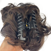 60g Griffe de grande taille en chignon désordonné Carte à gratter en cheveux humains chignon désordonné