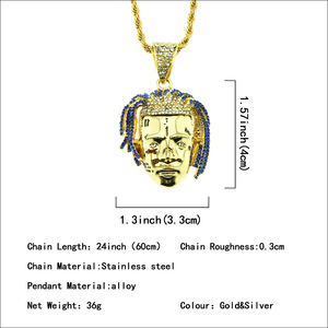 Nuevo Diseño Creativo, Collar Personalizado para Hombre con Colgante Estilo Hiphop Rap, Joyería de Moda al por Mayor - Product Image 3