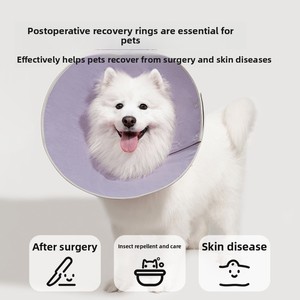 Collier de protection anti-léchage réglable pour chiens et chats, avec bouton-pression, pour la récupération post-opératoire, vente en gros OEM - Product Image 2