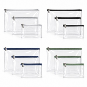 Trousse à crayons transparente en TPU, lot de 3, pochette à crayons transparente, logo personnalisé, vente en gros pour les écoles - Product Image 5