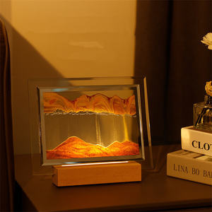 新しい木製ベーステーブルランプバブルモーション落下ガラス砂画像流れる砂感覚心を落ち着かせるそわそわおもちゃ砂アート画像 - Product Image 6