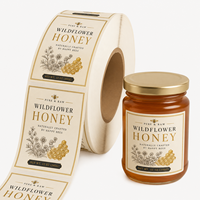 Étiquettes autocollantes découpées à la forme en papier mat résistant à l'huile pour l'emballage de pots de confiture, de sauce aux fruits et de desserts – Fourniture personnalisée