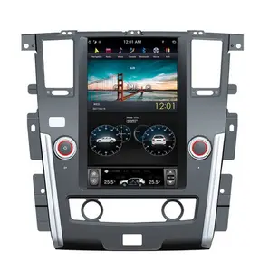 UPSZTEC 13.6" 4+64GB PX6 Tesla Style Vertical IPS Screen Car DVD Player For Nissan Patrol Y62 XE Silver Original without Screen