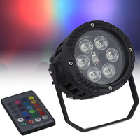 Projecteur LED Par Mini RGB 3-en-1 6*3W Étanche IP65 avec Télécommande pour Effets DJ, KTV, Mariages et Soirées Disco