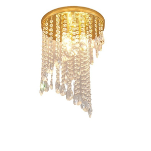 Lámpara de Techo de Cristal con Base de Madera, LED Blanco Cálido, Estilo Moderno, Montaje en Superficie, Garantía de 3 Años para Sala de Estar - Product Image 1