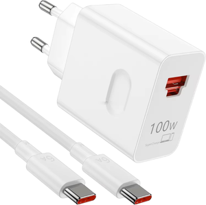 <span class=keywords><strong>Cargador</strong></span> Rápido <span class=keywords><strong>SuperCharge</strong></span> Max de 100 W para <span class=keywords><strong>Huawei</strong></span> Mate 60/P60 Pro P50 <span class=keywords><strong>Tipo</strong></span>-<span class=keywords><strong>C</strong></span> 6A Compatible con PD QC3.0 - Product Image 1