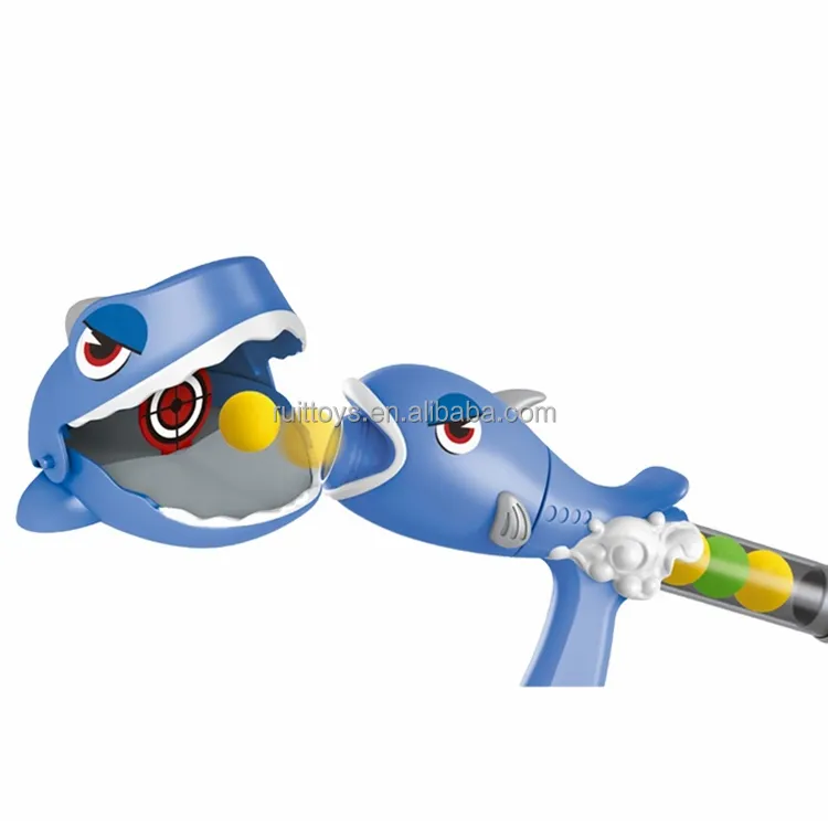 Nhựa khí động học Súng đồ chơi cho bé trai cá mập bọt bóng Popper đồ chơi không khí súng với mục tiêu